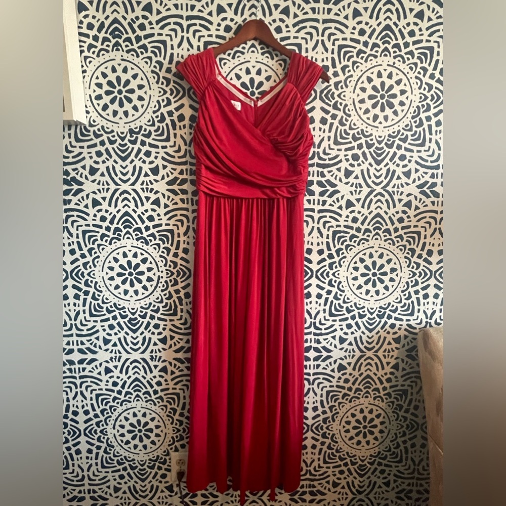 After Six red evening gown